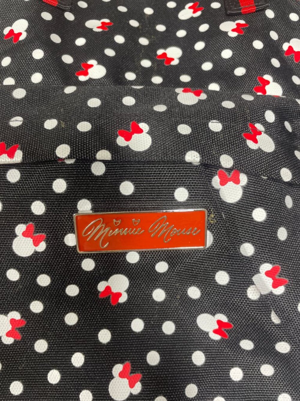 Disney Parks Adult Minnie Mouse Black Red White Backpack with Hand Carry Straps - Picture 2 of 7